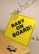 Baby On Board sign auto