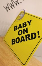 Baby On Board sign auto