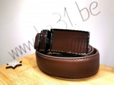 Design riem bruin 100% leather 125xm/3cm