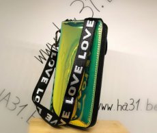 Portemonnee modern neon groen + handband